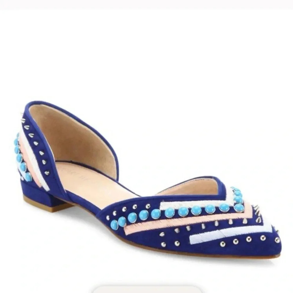 ! Stuart Weitzman Sugar Dots Flats Size 7 - image 6